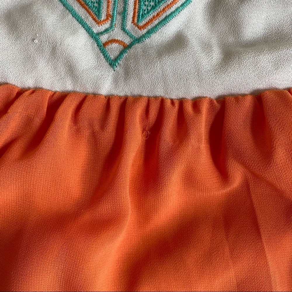 Flying Tomato Boho Embroidered Bustier Corset Top Orange Summer Dress Small - Picture 15 of 15